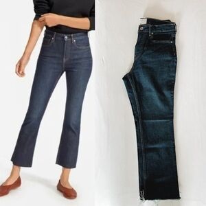 Everlane Kick Crop Jeans size 28, Dark Blue Wash